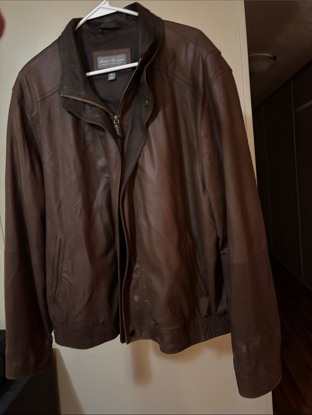 Daniel Cremieux Brown Leather Bomber Jacket
